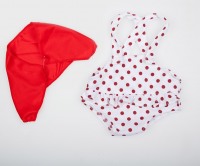 Купальник Red Dotted Swimsuit W/Red Towel